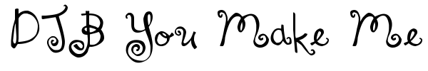 DJB You Make Me Blush font preview